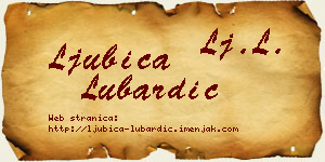 Ljubica Lubardić vizit kartica